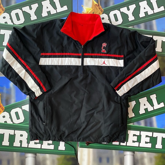 Jordan university of Cincinnati bearcats three quarter zip windbreaker - Picture 2 of 4